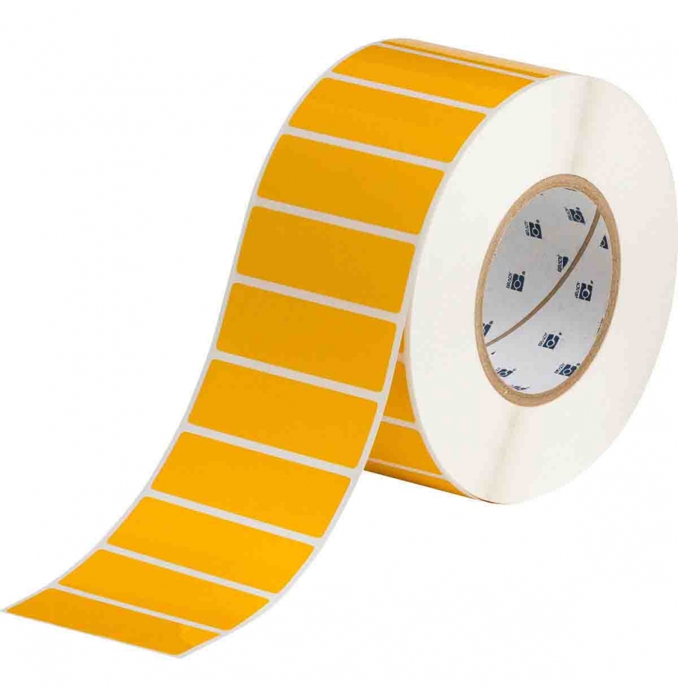 Etykiety poliestrowe żółte THT-18-423-3-YL wym. 76.20 mm x 25.40 mm, 3000 szt.