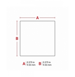 Etykiety poliamidowe bursztynowe THT-38-724-10 wym. 9.53 mm x 9.53 mm, 10000 szt.