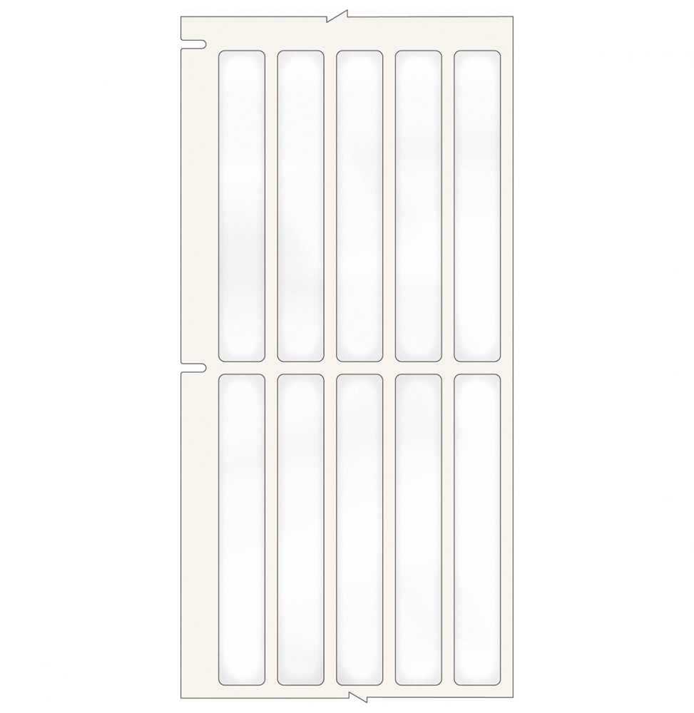 Etykiety poliestrowe przezroczyste THTTL-1-430 wym. 11.00 mm x 74.00 mm, 5000 szt.