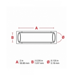 Koszulki termokurczliwe  białe 3CGS-125-2-WT wym. 50.80 mm x 5.97 mm, 2500 szt.